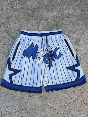Mens Basketball Just Don Orlando Magic 92-93 Pinstripe Shorts Size Small